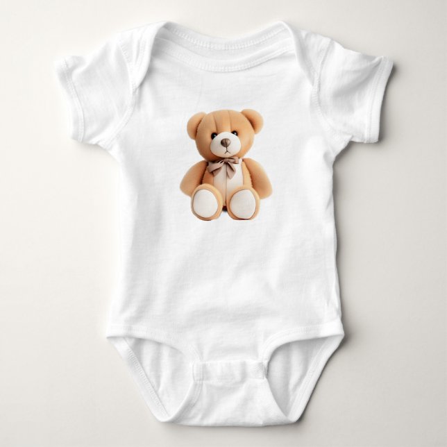 Schwerer Teddybär Baby Strampler (Vorderseite)