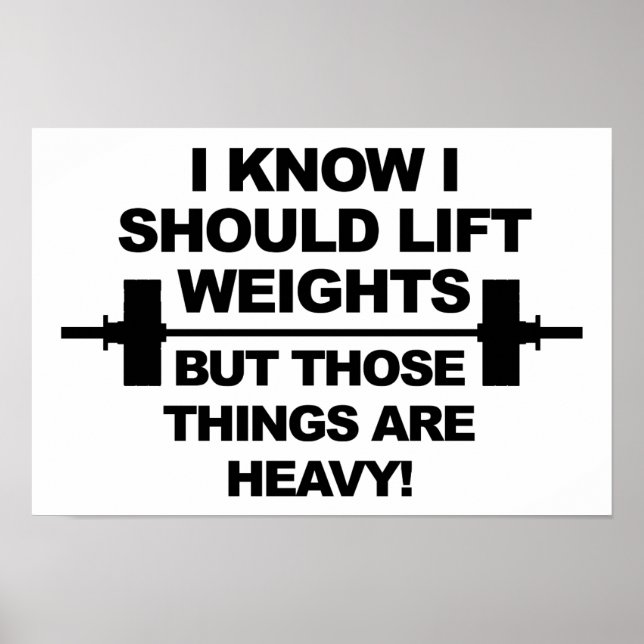 Schweres Weight Funny Poster (Vorne)
