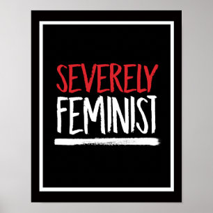 Schwerfeminist — weiß - poster