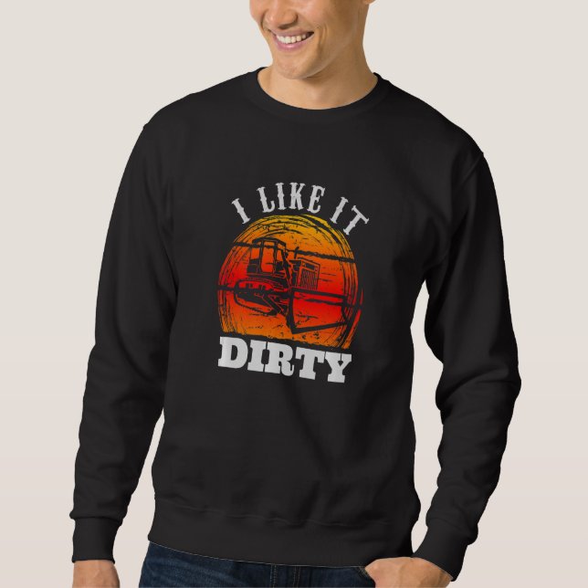 Schwergerätebediener Straßenbau für Männer Sweatshirt (Vorderseite)