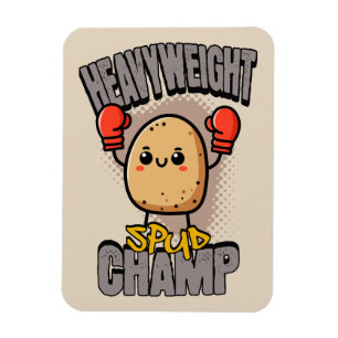 Schwergewichts-Kampf-Spud-Champ-Boxen-Kartoffel Magnet