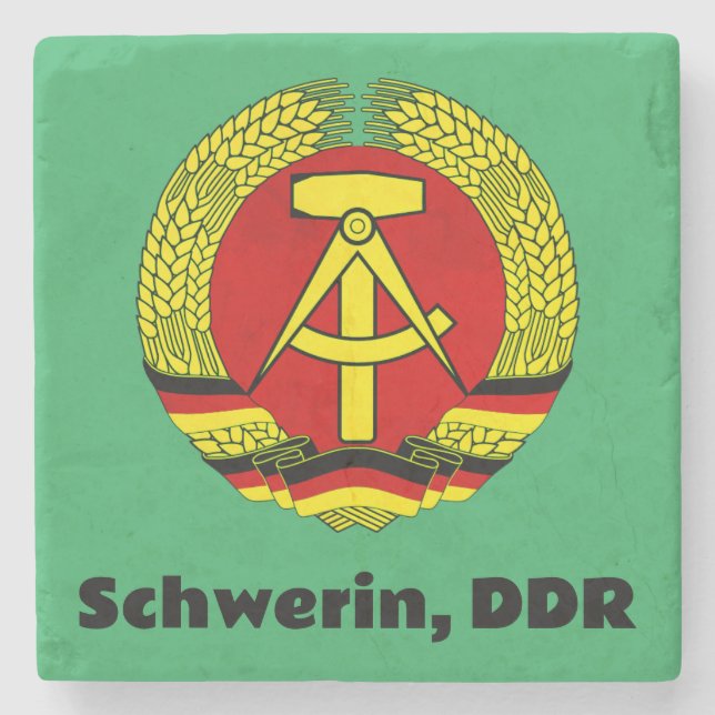 Schwerin, DDR, Schwerin, Deutschland, Ossi Steinuntersetzer (Vorderseite)