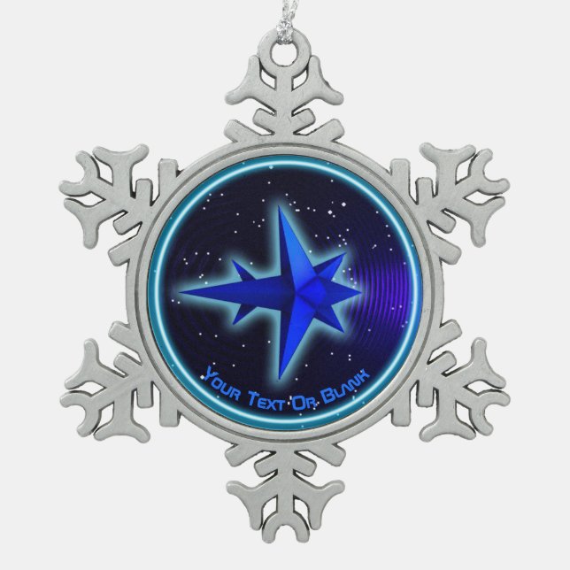 Schwerkraft Schneeflocken Zinn-Ornament (Vorderseite)