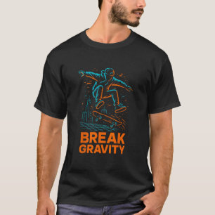 Schwerkraftbrechende Skateboarding-Urne Dynamische T-Shirt