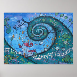 Schwerkraftdruck Poster