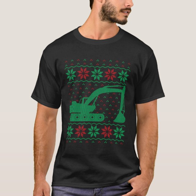 Schwerlastbagger T-Shirt (Vorderseite)