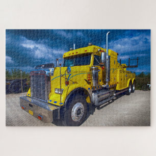 Schwerlastgrosser Sattelschlepper Gelber Sattelsch Puzzle