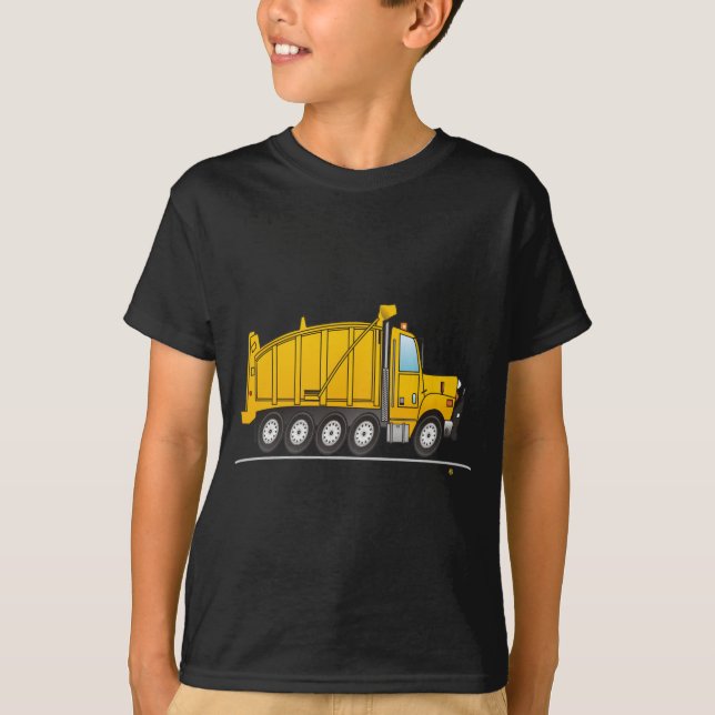 Schwerlastwagen Gelb T-Shirt (Vorderseite)