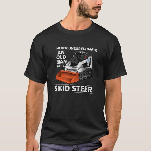Schwermaschinenbauer-Strahllenker Funny Old Man T-Shirt (Vorderseite)