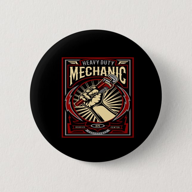 Schwermechaniker Button (Vorderseite)