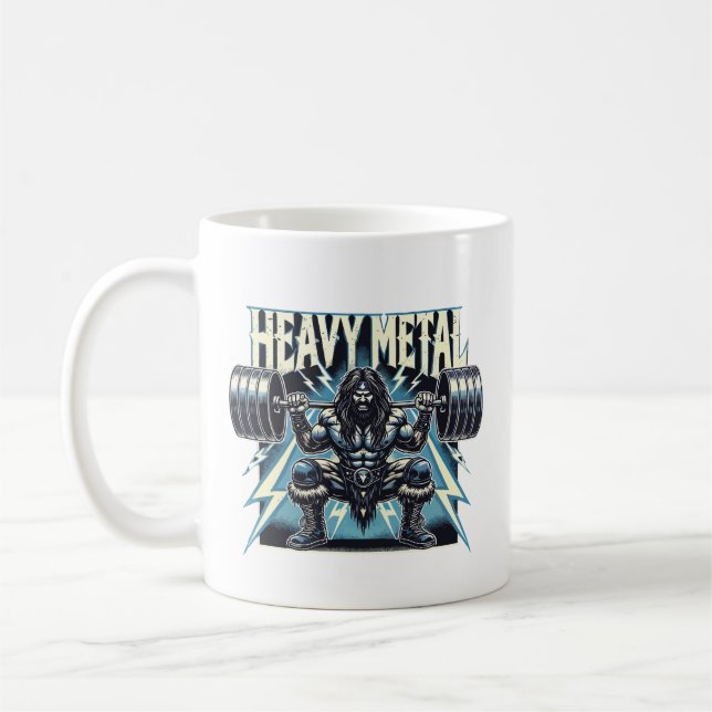 Schwermetall - Funny Lifting Gym Workout Fitness Kaffeetasse (Links)