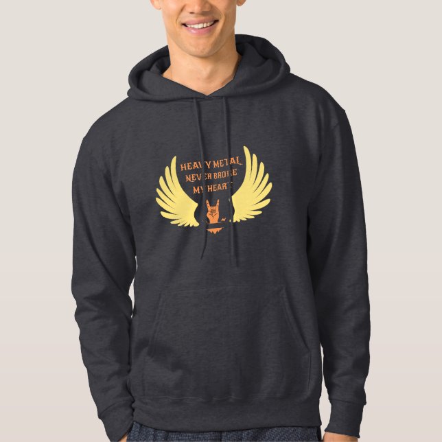 Schwermetall hat mir nie das Herz gebrochen. Hoodie (Vorderseite)