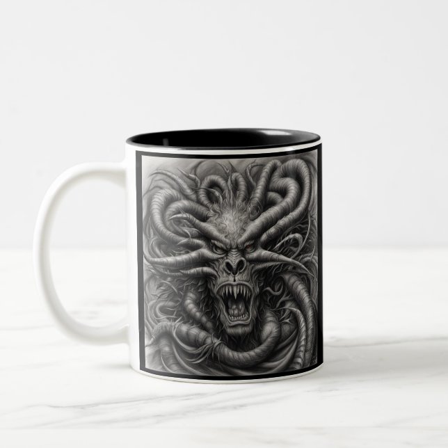 Schwermetall-Monster Zweifarbige Tasse (Links)