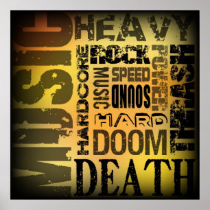 Schwermetall-Party Poster