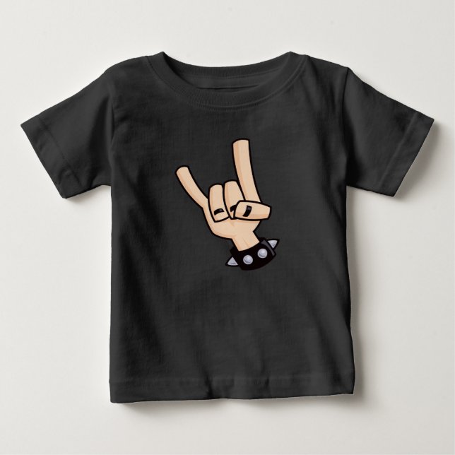 Schwermetall-Teufelshorne Baby T-shirt (Vorderseite)