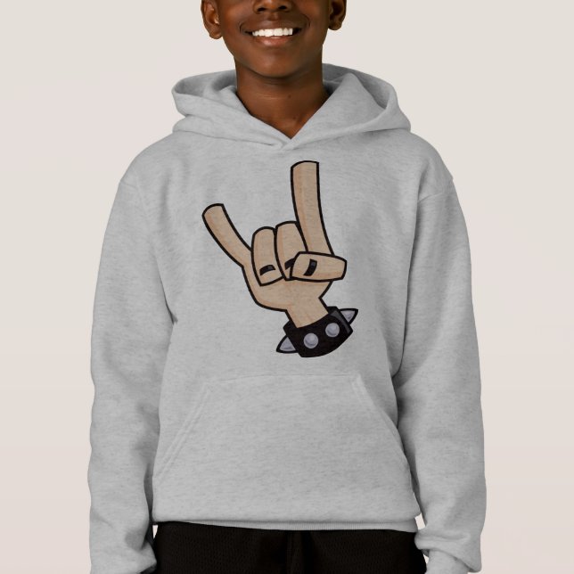 Schwermetall-Teufelshorne Hoodie (Vorderseite)
