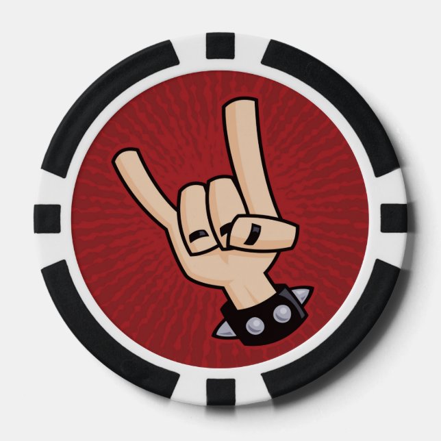 Schwermetall-Teufelshorne Pokerchips (Vorderseite)