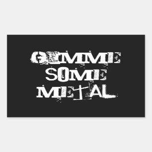 Schwermetallaufkleber Rechteckiger Aufkleber