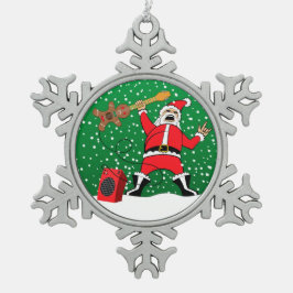 Schwermetallsankt Schneeflocken Zinn-Ornament