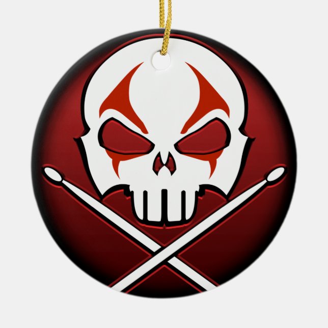 Schwermetallverzierungs-Rock-u. Keramik Ornament (Vorne)