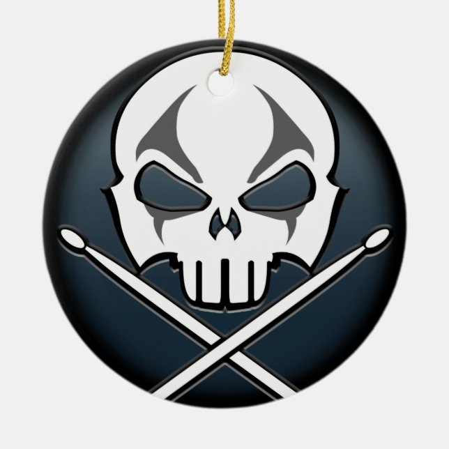 Schwermetallverzierungs-Rock-u. Keramik Ornament (Vorne)