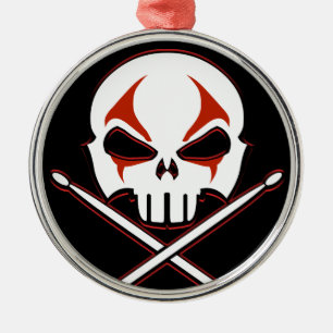 Schwermetallverzierungs-Rock u. Silbernes Ornament