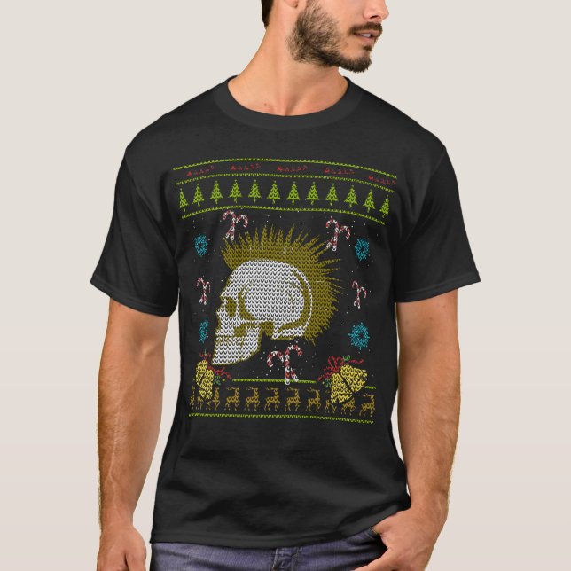 Schwermetallweihnachtshässliches T-Shirt (Vorderseite)