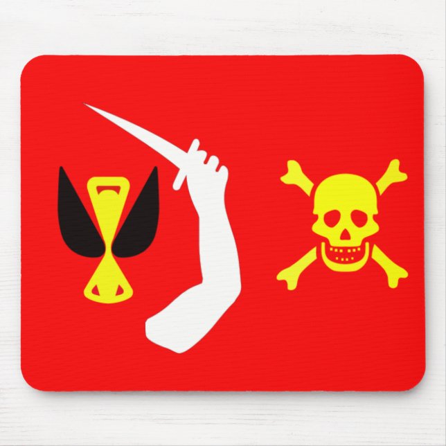Schwermütige Piratenflagge Christophers Mousepad (Vorne)