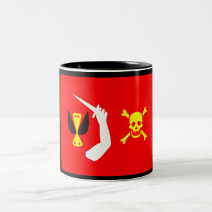 Schwermütige Piratenflagge Christophers Zweifarbige Tasse