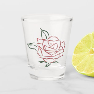 Schwermütige Rose Schnapsglas
