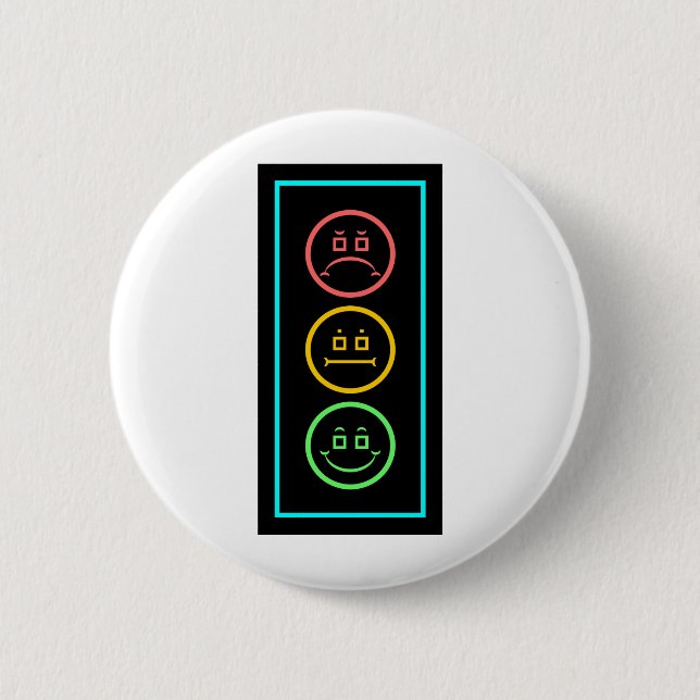 Schwermütiger Neonstoplight Button (Vorderseite)
