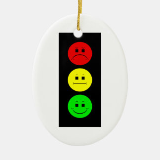 Schwermütiger Stoplight Keramik Ornament