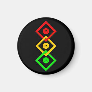Schwermütiger Stoplight verbunden Magnet