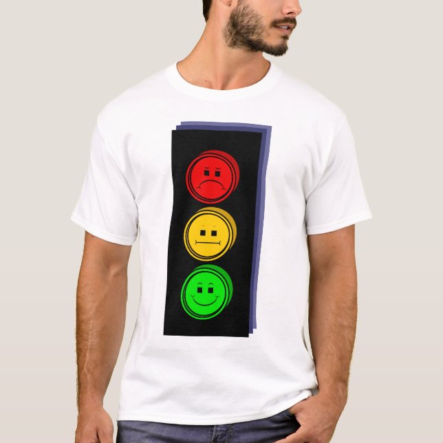 Schwermütiger Stoplight verdrängte T-Shirt (Vorderseite)