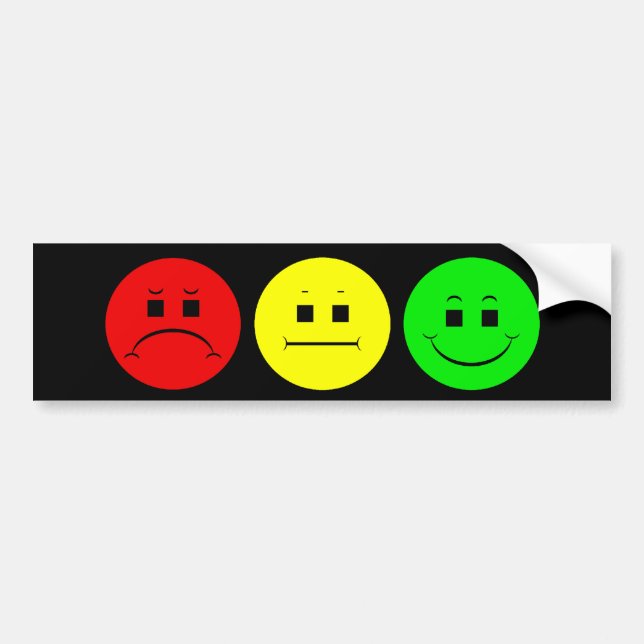 Schwermütiges Stoplight-Trio Autoaufkleber (Vorne)