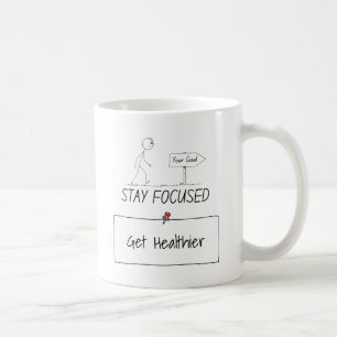 Schwerpunkt auf einem Ziel - Motivierend Tasse
