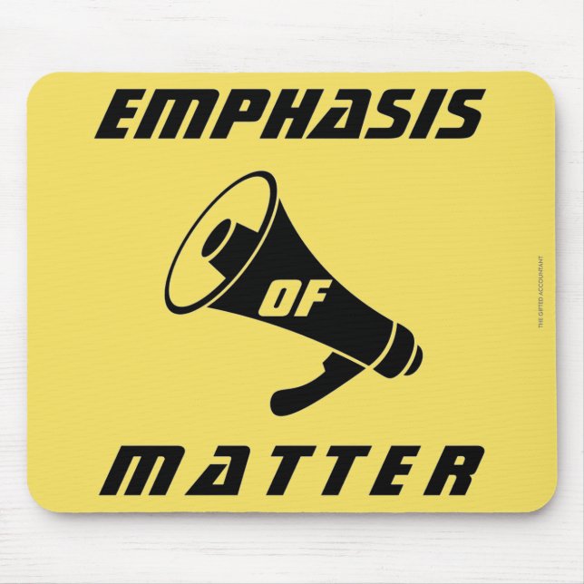 "Schwerpunkt der Angelegenheit" Mousepad (Vorne)
