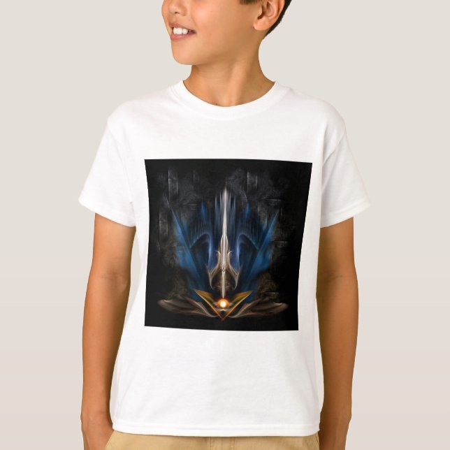Schwert der Fraktal Kunst T-Shirt (Vorderseite)