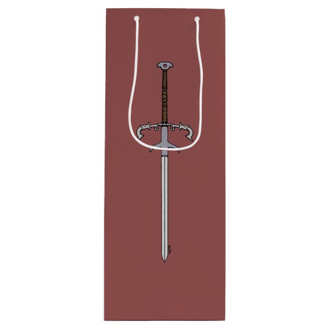 Schwert des 16. Jahrhunderts Geschenktüte Für Weinflaschen (Vorderseite)
