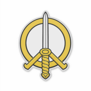 Schwert des Friedens Emblem - Mittelalterliches Fr Aufkleber