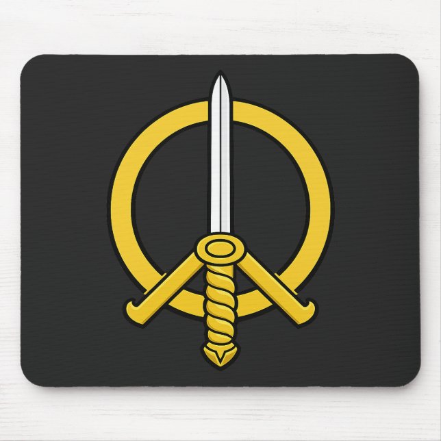 Schwert des Friedens Emblem - Mittelalterliches Fr Mousepad (Vorne)