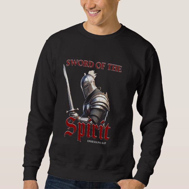 Schwert des Geistes u2013 Christlicher Kriegerritt Sweatshirt (Vorderseite)