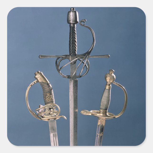 Schwert des Infanterieoffiziers Quadratischer Aufkleber (Vorderseite)