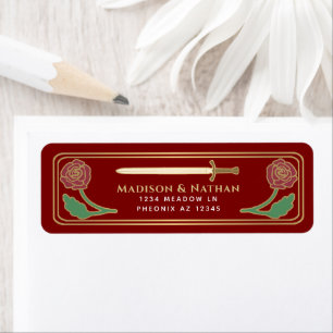 Schwert-Hochzeitslabel 'Mittelalterliche Fantasie'