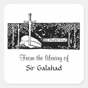 Schwert im Stein Quadratischer Aufkleber