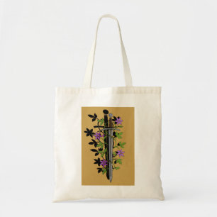 Schwert und Clematis Tragetasche