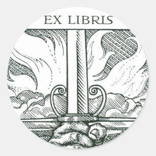 Schwert und Flamme Runder Aufkleber