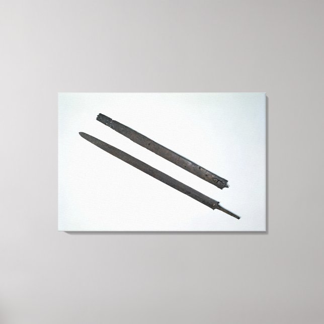 Schwert und Mantel aus La Tene, Schweiz Leinwanddruck (Vorderseite)