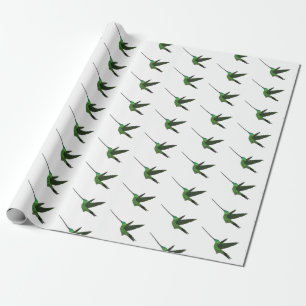Schwertbillige Darstellung des Kolibris-Cartoon Geschenkpapier