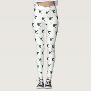 Schwertbillige Darstellung des Kolibris-Cartoon Leggings